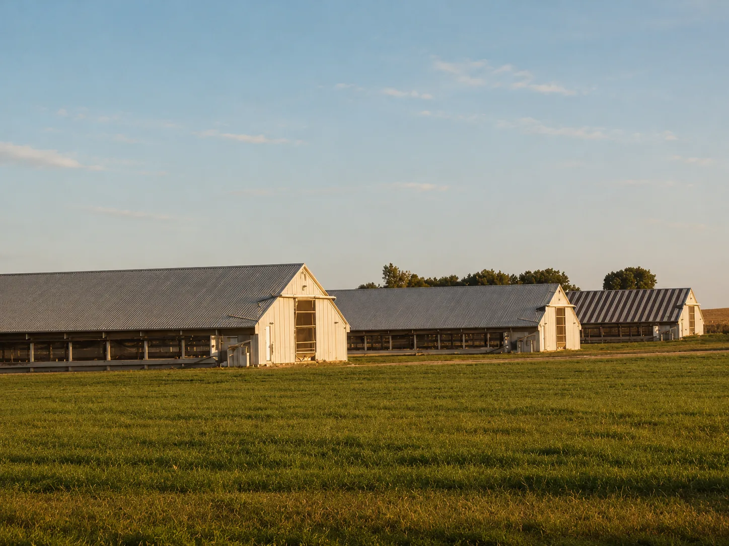 Poultry barns at a Return source operation